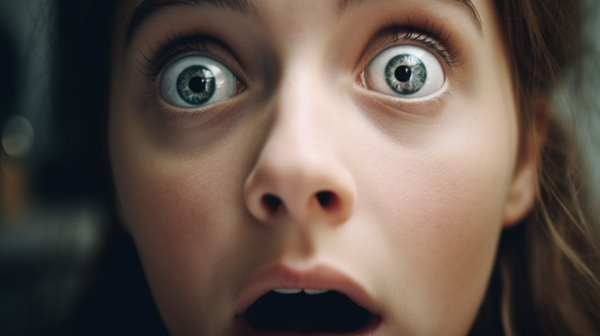 a surprised women face