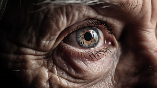 an old man's eye